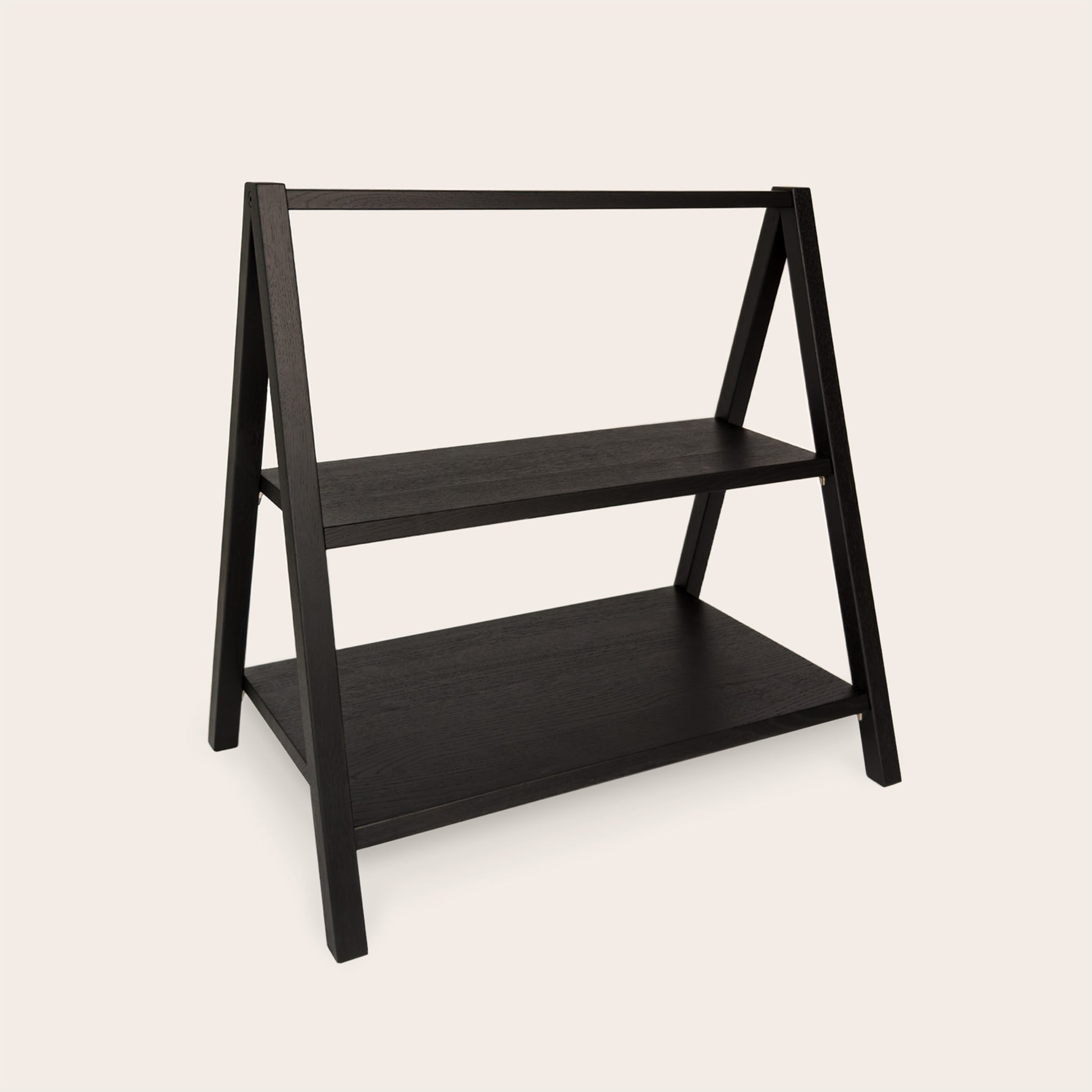 Wooden children's bookshelf and play gym in one. Play & Read in Black Oak by Woodsie Wonder.