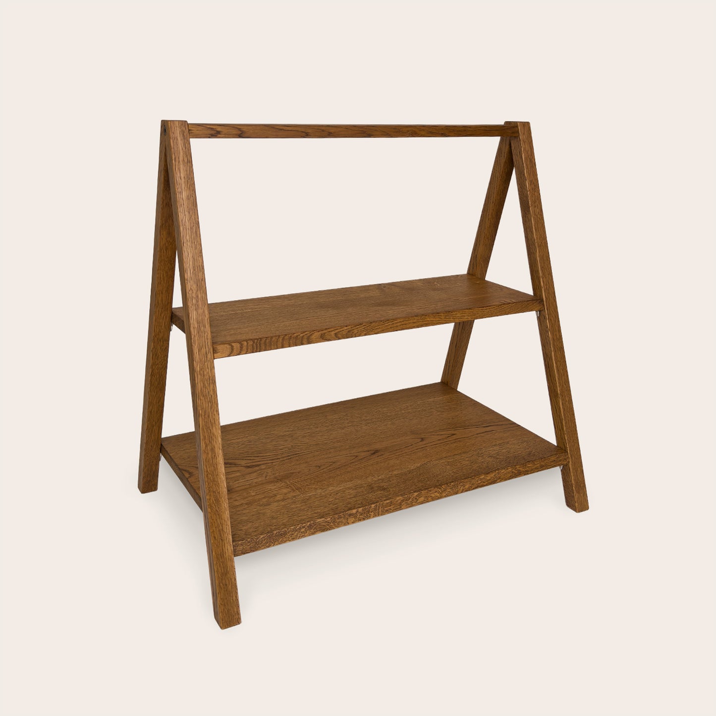 Wooden children's bookshelf and play gym in one. Play & Read in Brown Oak by Woodsie Wonder.